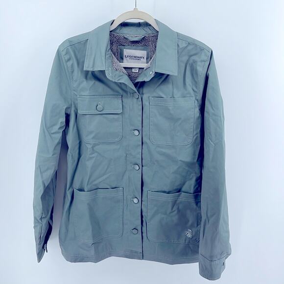 Legendary Whitetails fleece lined waxed cotton rain resistant button up jacket M - Picture 1 of 6